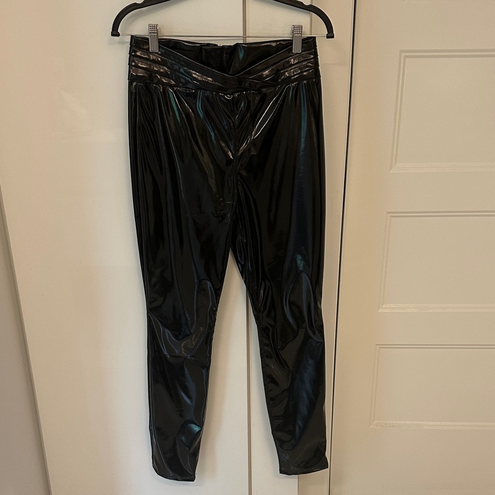 RtA Black Patent Skinny Pants